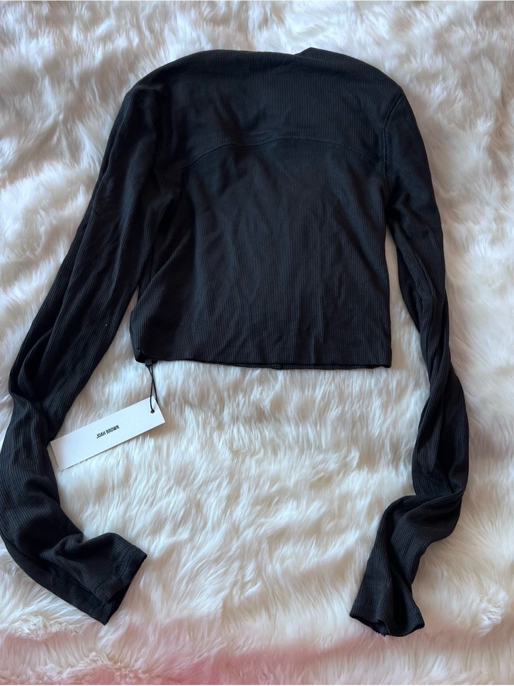 Joah Brown Contrast Stitch Long Sleeve - Picture 8 of 10